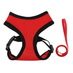 Breathable Mesh Dog Reflective Chest Strap (Option: Red-M)