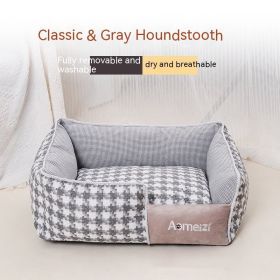 Removable And Washable Pet Bed Four Seasons Universal (Option: Classic Grey-Pet Nest Only-M)